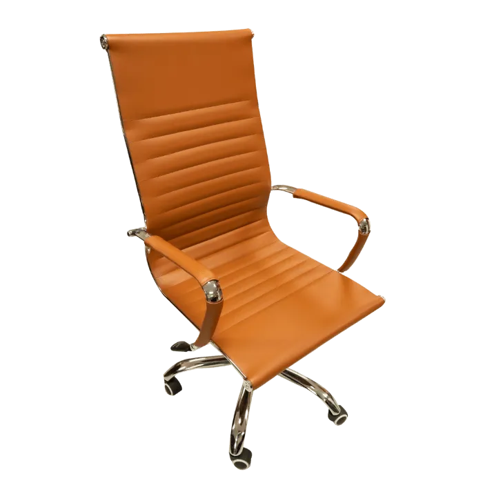 High Back Brown Swivel and Tilt with Chrome  Base Brown HT_728A