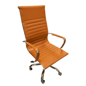 High Back Brown Swivel and Tilt with Chrome  Base Brown HT_728A