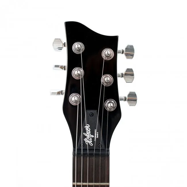 Hofner HOF-HCT-SH-BL-O Shorty Electric Travel Guitar - Blue - with Gig Bag