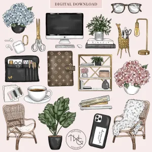 Home Office Clipart Collection