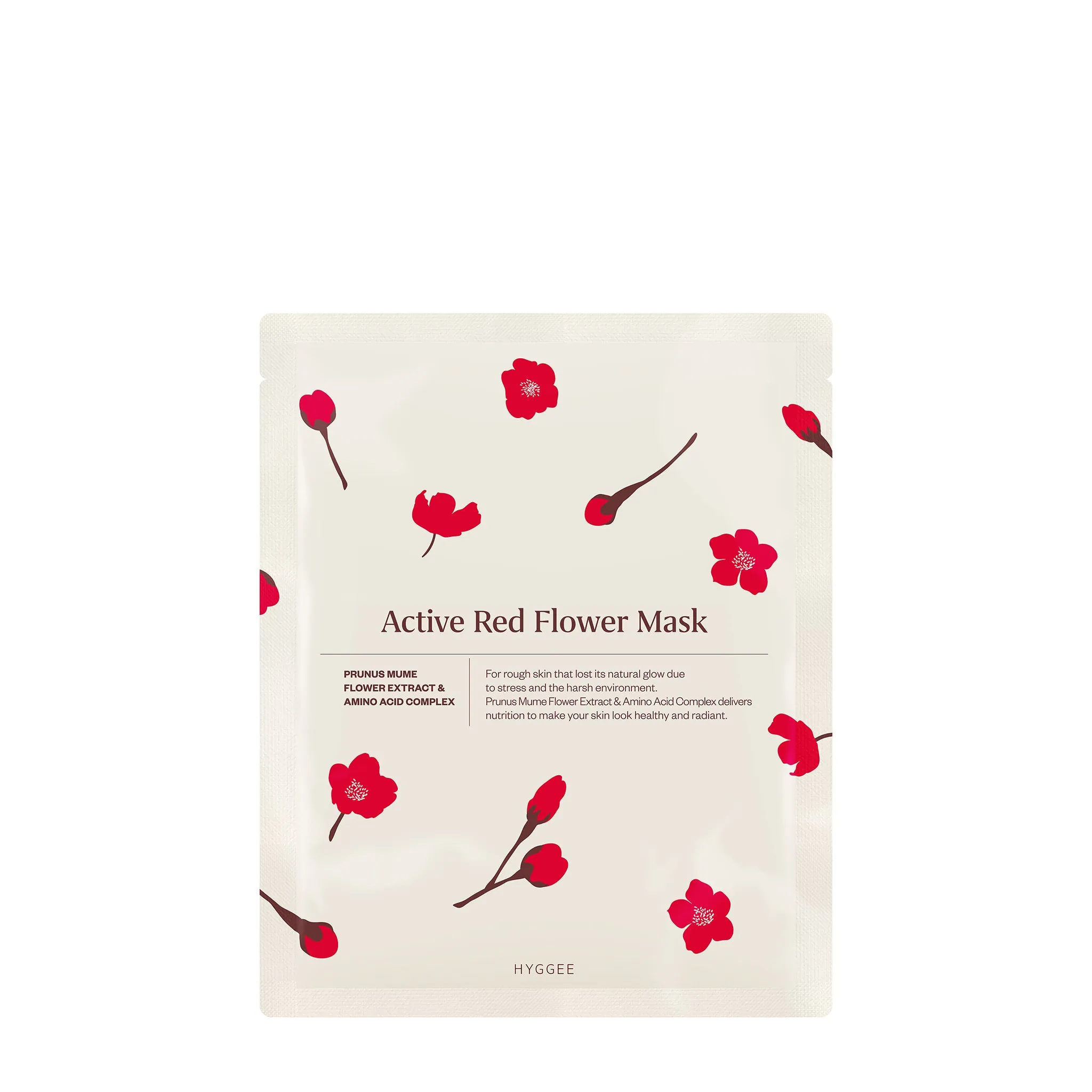 Hyggee Active Red Flower Mask