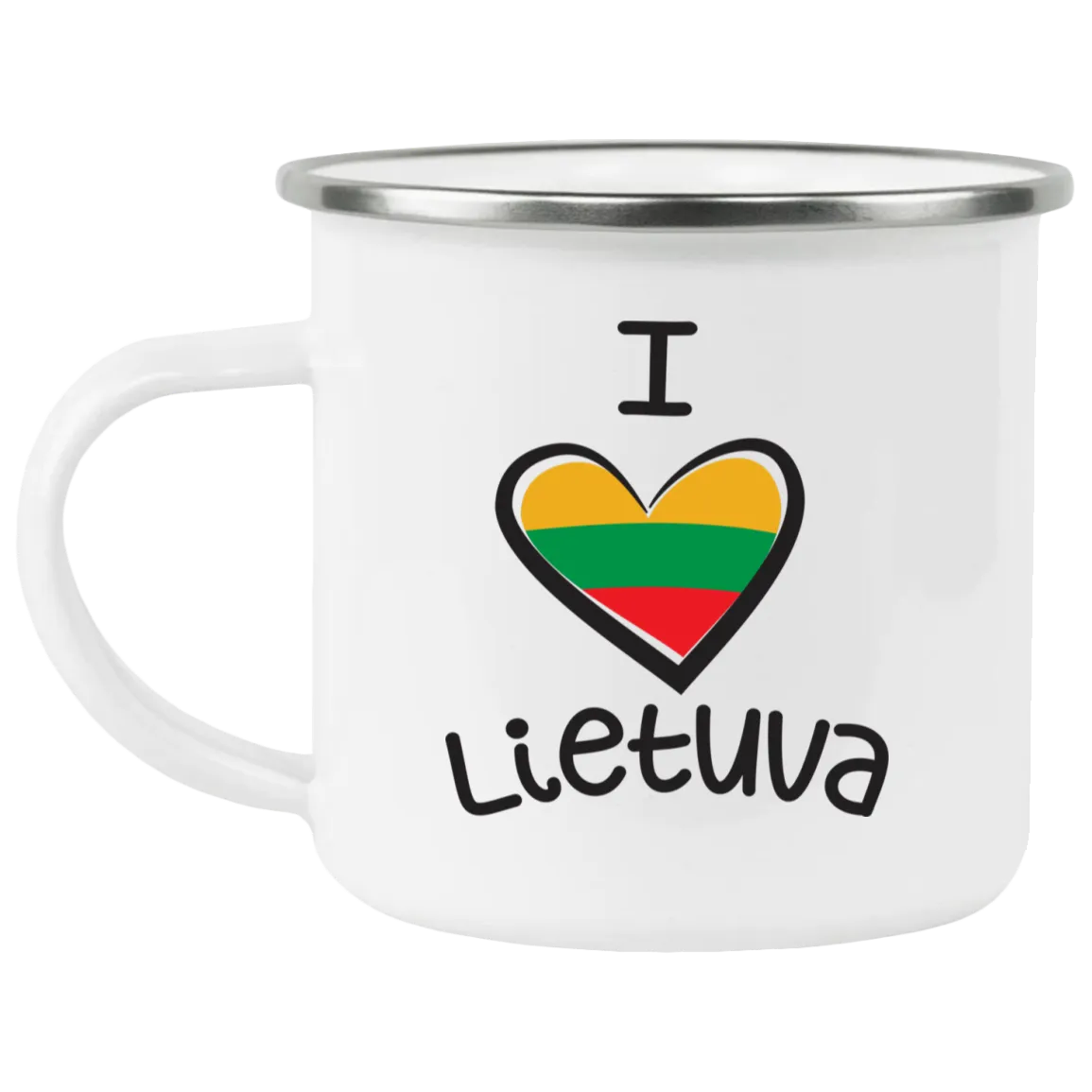 I Love Lietuva - 12 oz. Enamel Camping Mug