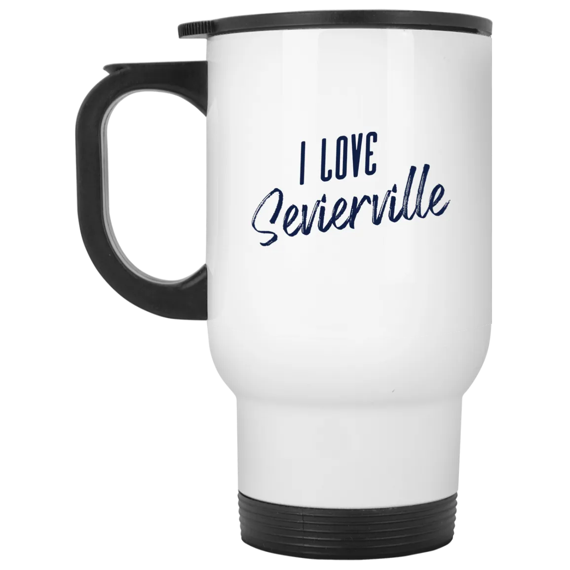 I Love Sevierville - 14 oz. White Travel Mug