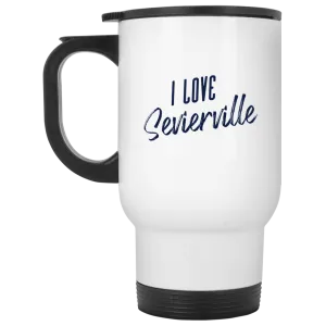 I Love Sevierville - 14 oz. White Travel Mug