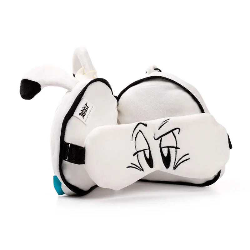 Idefix (Dogmatix) Asterix Relaxeazzz Plush Round Travel Pillow & Eye Mask Set