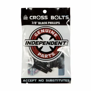 Independent Hardware Parts 7/8" Black Phillips Cross Bolts