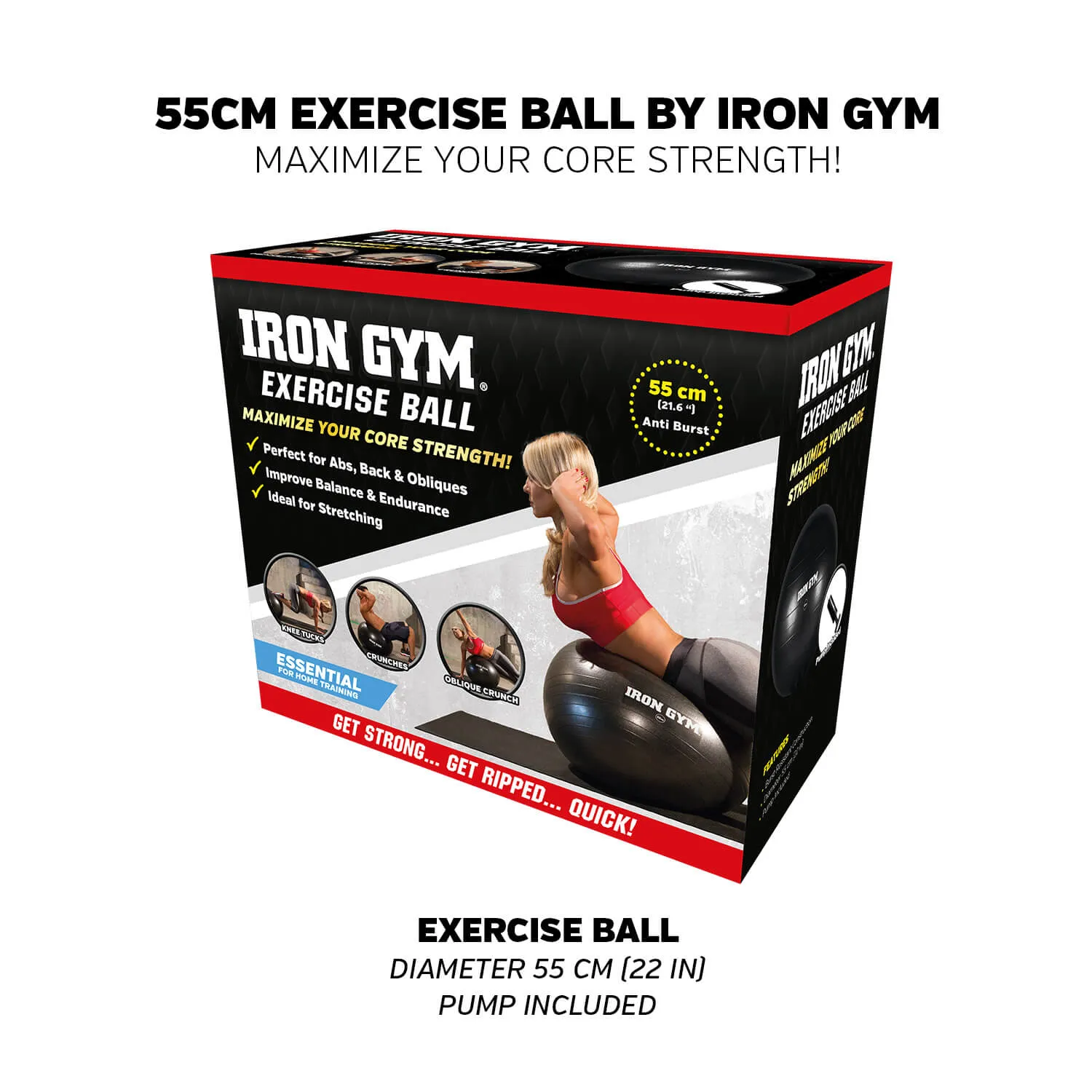 Iron Gym Essential Exercise Ball - 55cm