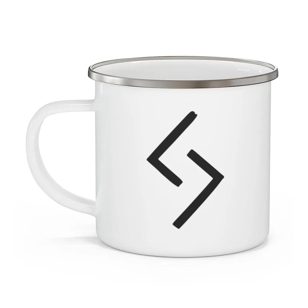 Jera (Harvest) Viking Rune Enamel Camping Mug