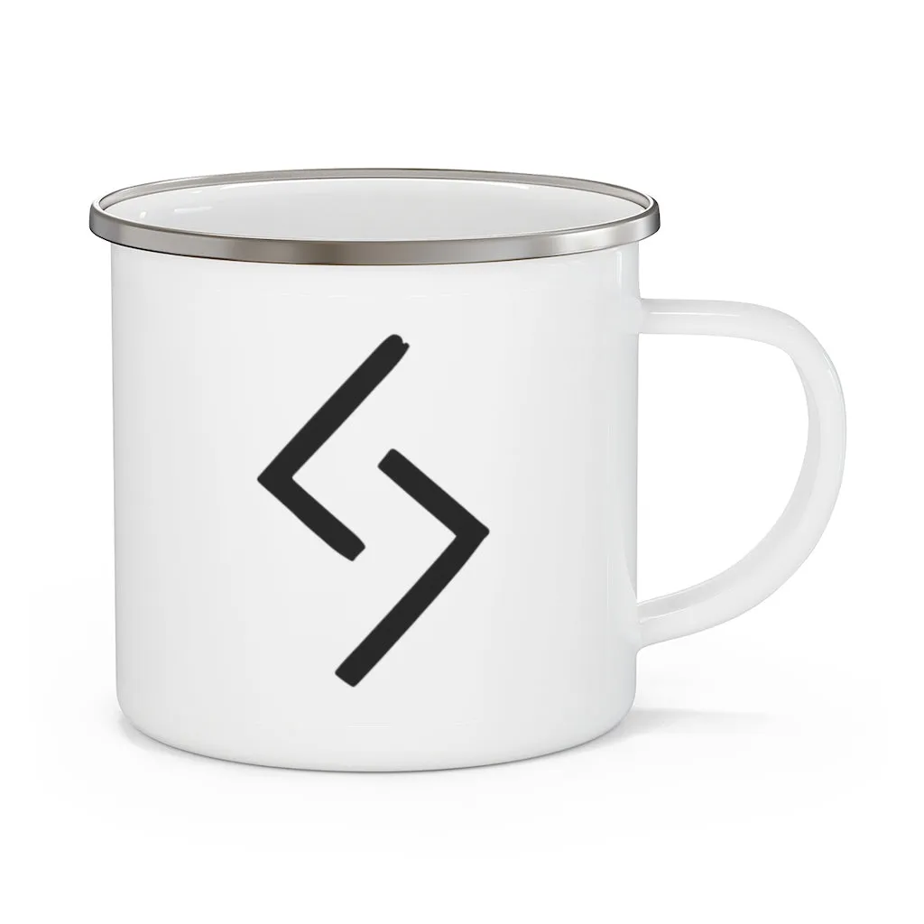 Jera (Harvest) Viking Rune Enamel Camping Mug