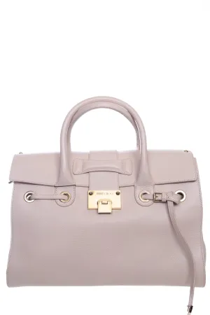 Jimmy Choo Nude Leather Top Handle Handbag