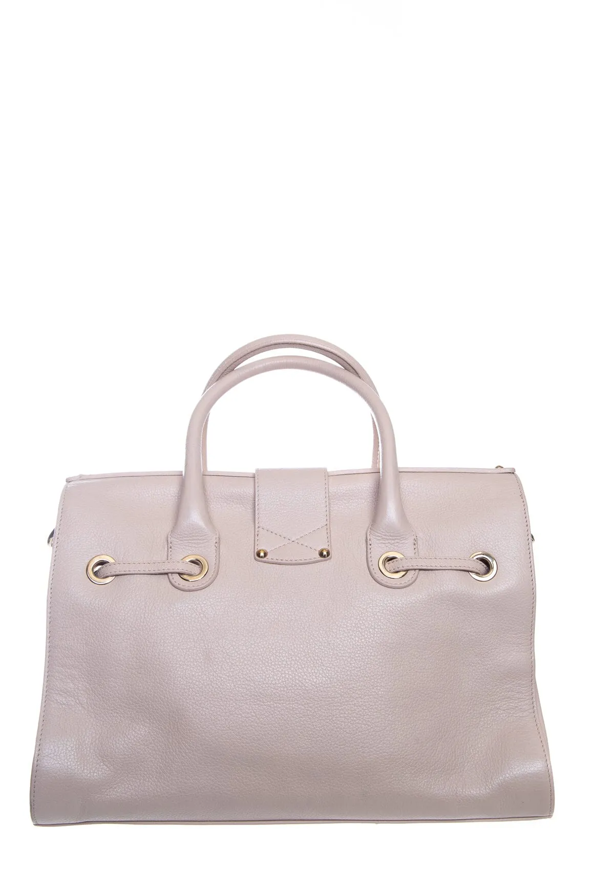 Jimmy Choo Nude Leather Top Handle Handbag