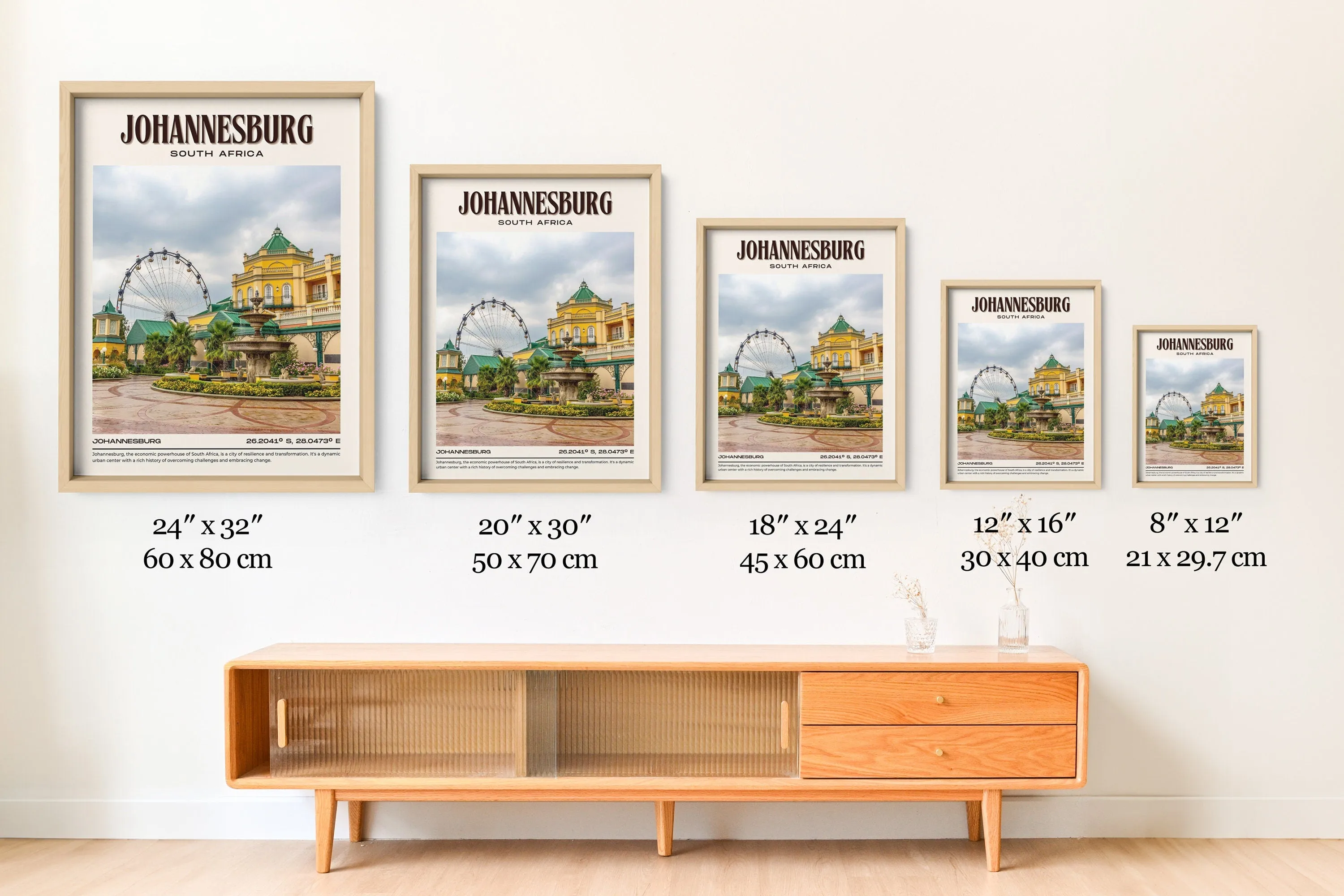 Johannesburg Vintage Wall Art, South Africa