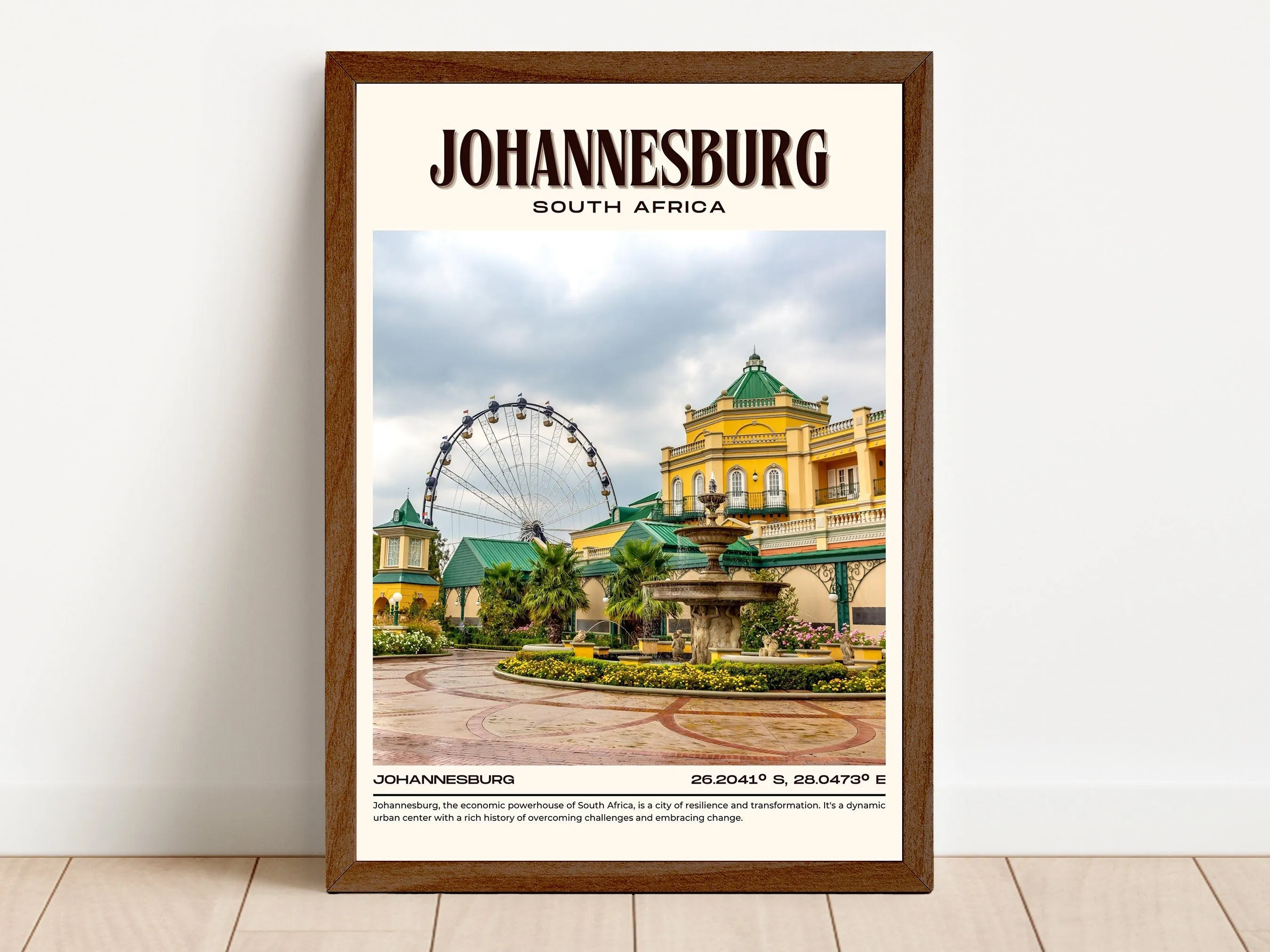 Johannesburg Vintage Wall Art, South Africa