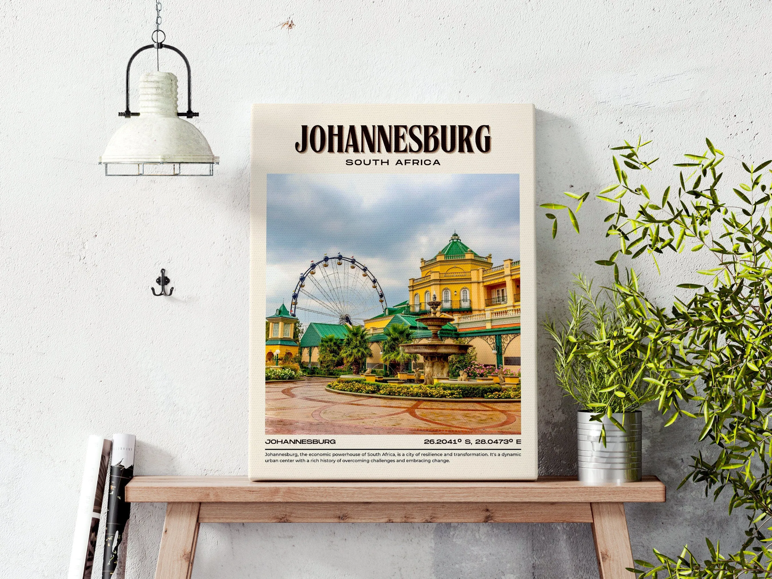 Johannesburg Vintage Wall Art, South Africa