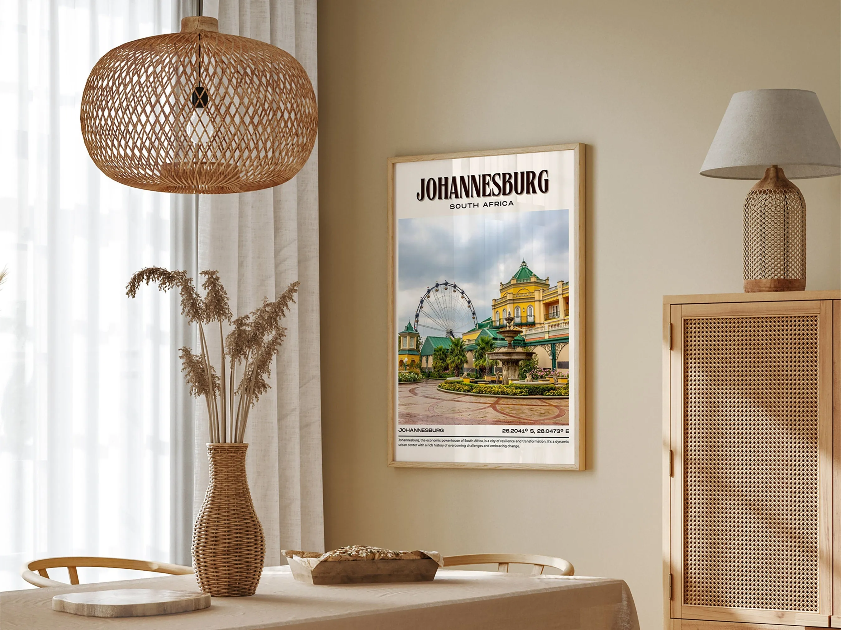 Johannesburg Vintage Wall Art, South Africa
