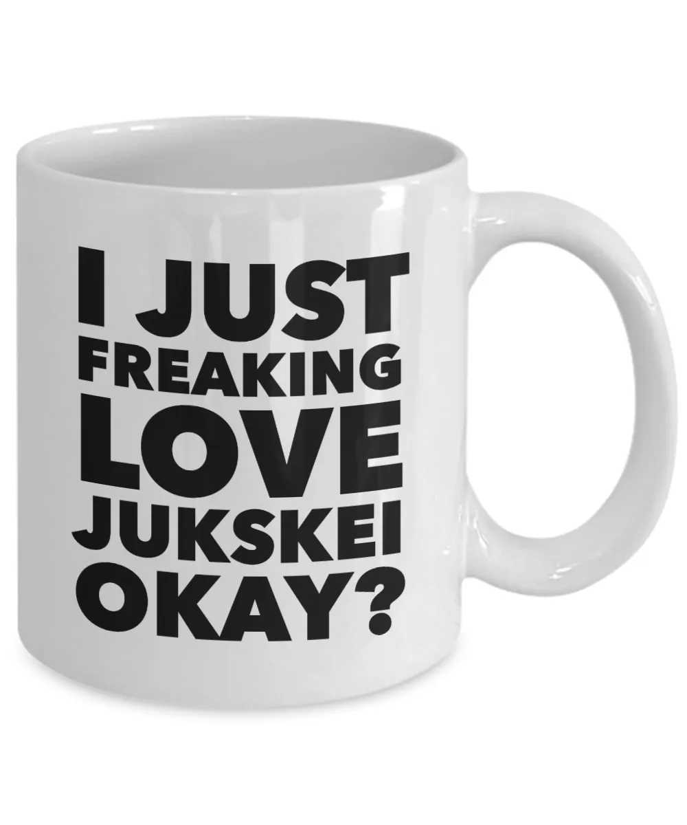 Jukskei Gifts I Just Freaking Love Jukskei Okay Funny Mug Ceramic Coffee Cup
