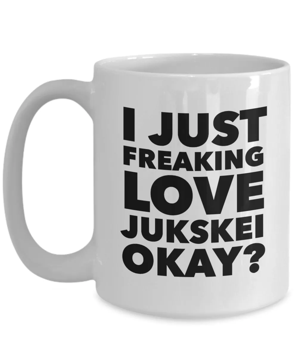 Jukskei Gifts I Just Freaking Love Jukskei Okay Funny Mug Ceramic Coffee Cup