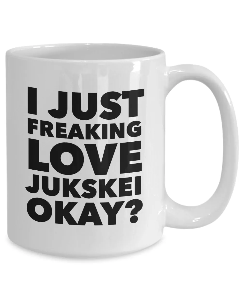 Jukskei Gifts I Just Freaking Love Jukskei Okay Funny Mug Ceramic Coffee Cup