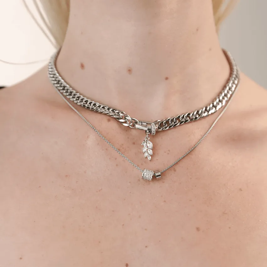 JUST CLICK LEAVE NECKLACE SET