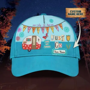 Just Go - Camping - Personalized Name Cap - TD96 (Sale Off)