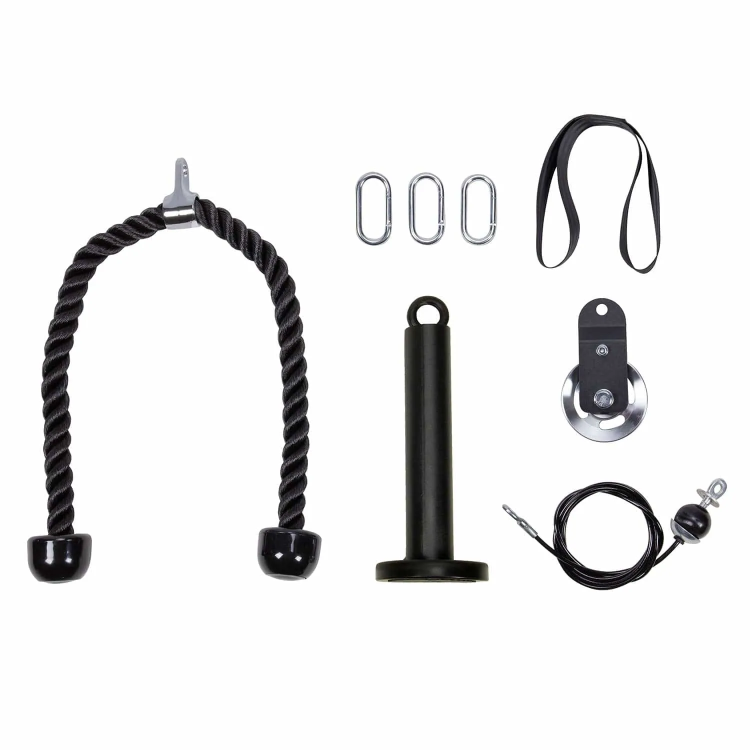 Kabelzugstation für Zuhause (Cable Pulley mit Scheibenhalter und Griffen)