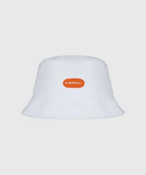 KANDINI Terry Bucket Hat - White(Orange)