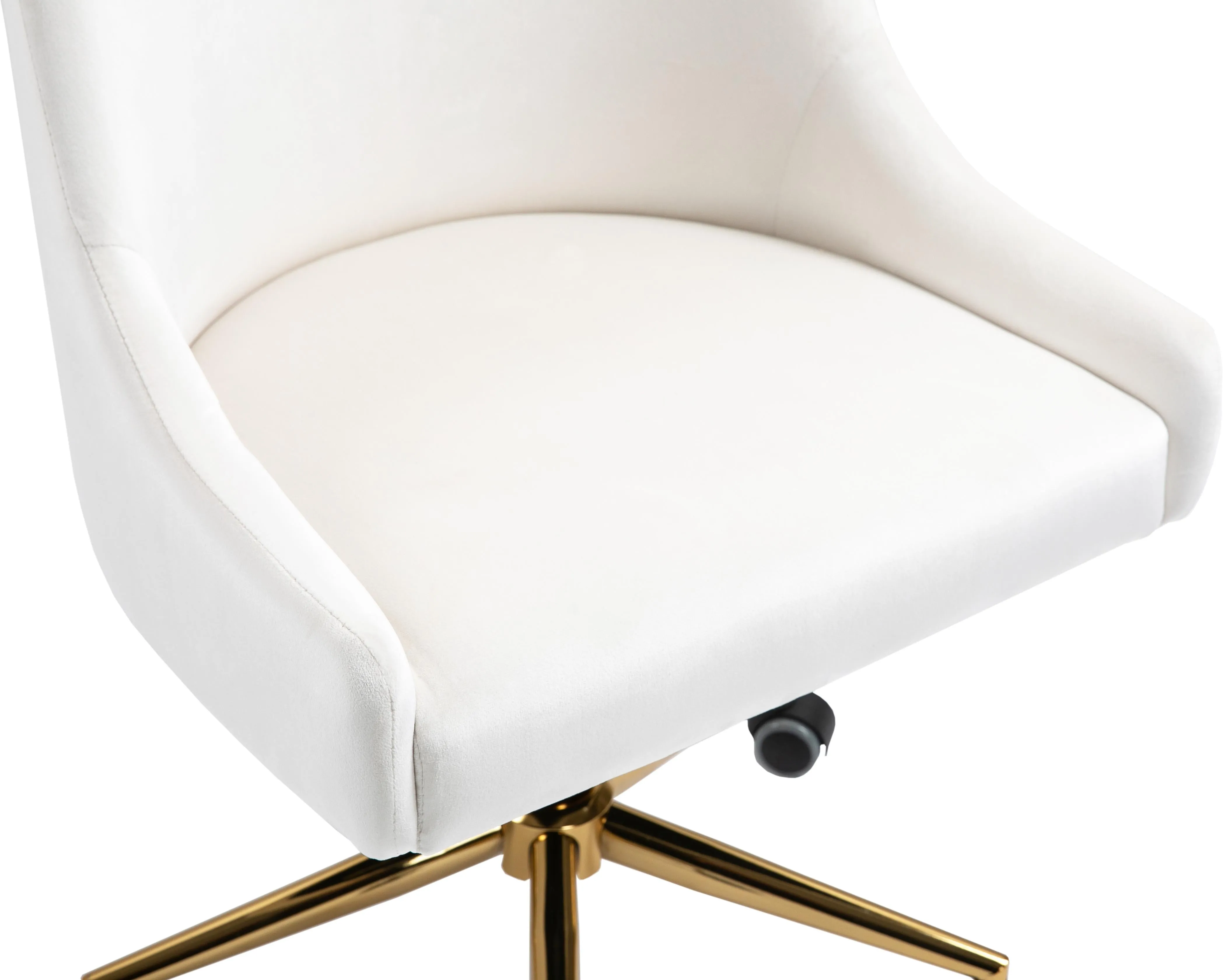 Karina Cream Velvet Office Chair