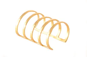Karine Sultan Deborah Caged Arm Cuff in Gold