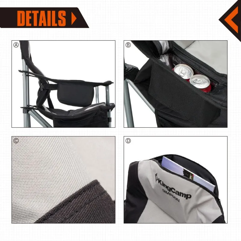 KingCamp - Deluxe Hard Arms Chair ( Black )