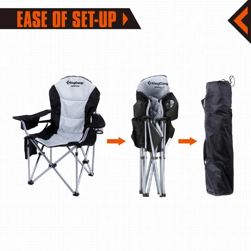 KingCamp - Deluxe Hard Arms Chair ( Black )