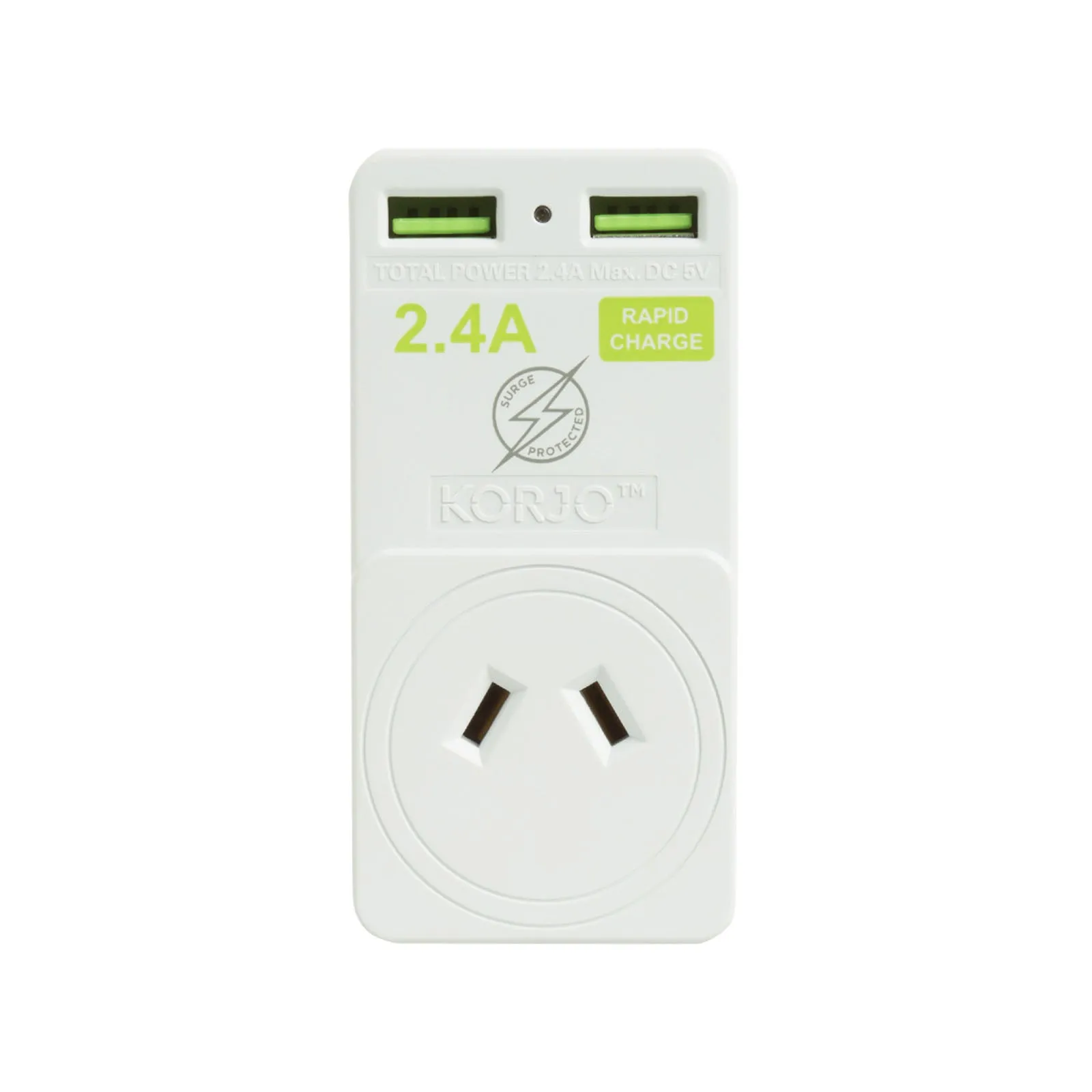 Korjo Travel Adaptor 2 USB Port Australia To Europe - Italy and Switzerland