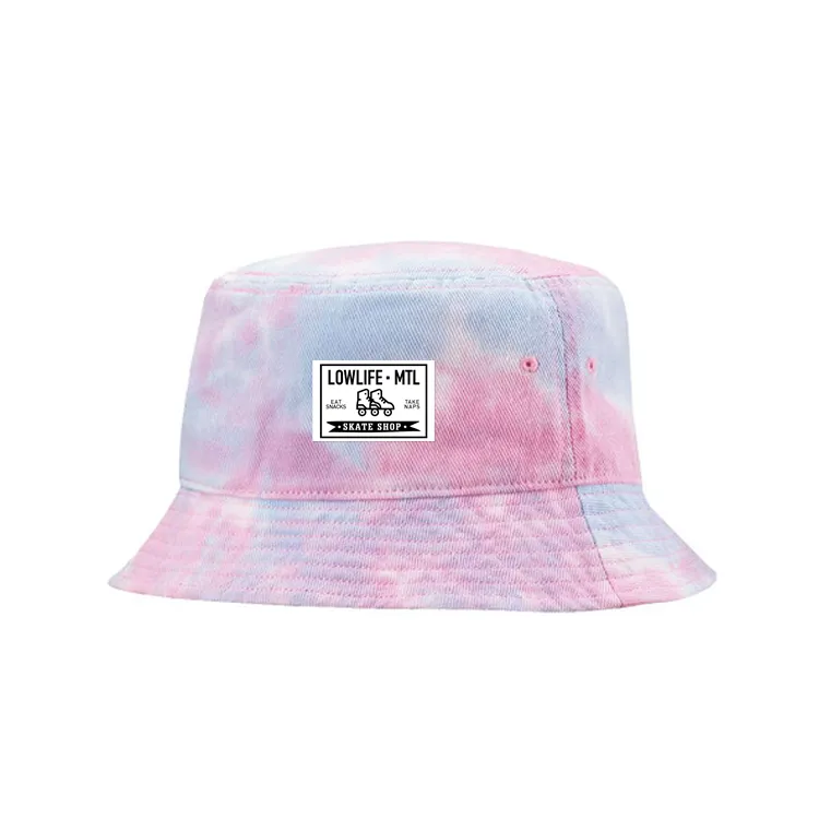 label bucket hat