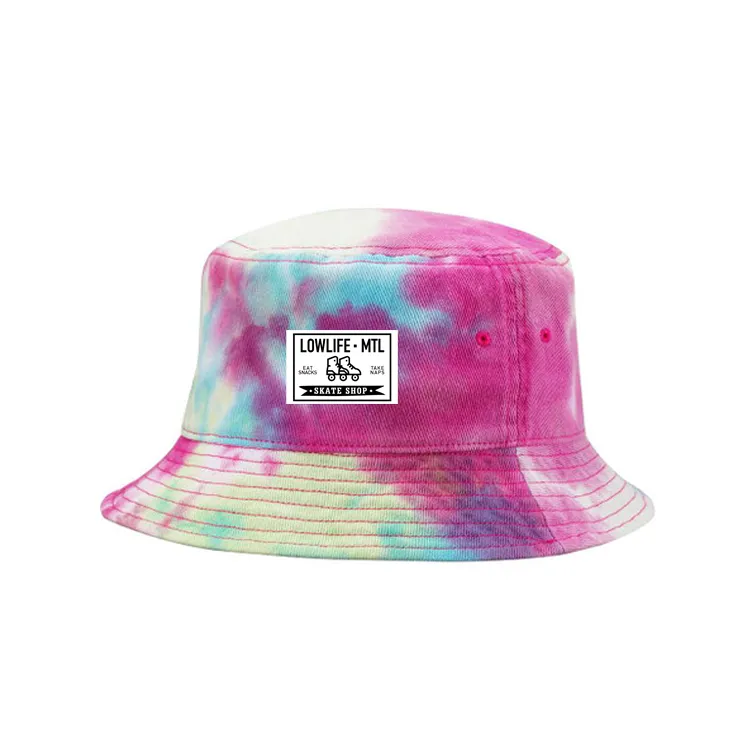 label bucket hat