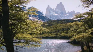 Lake and Mountains in Patagonia