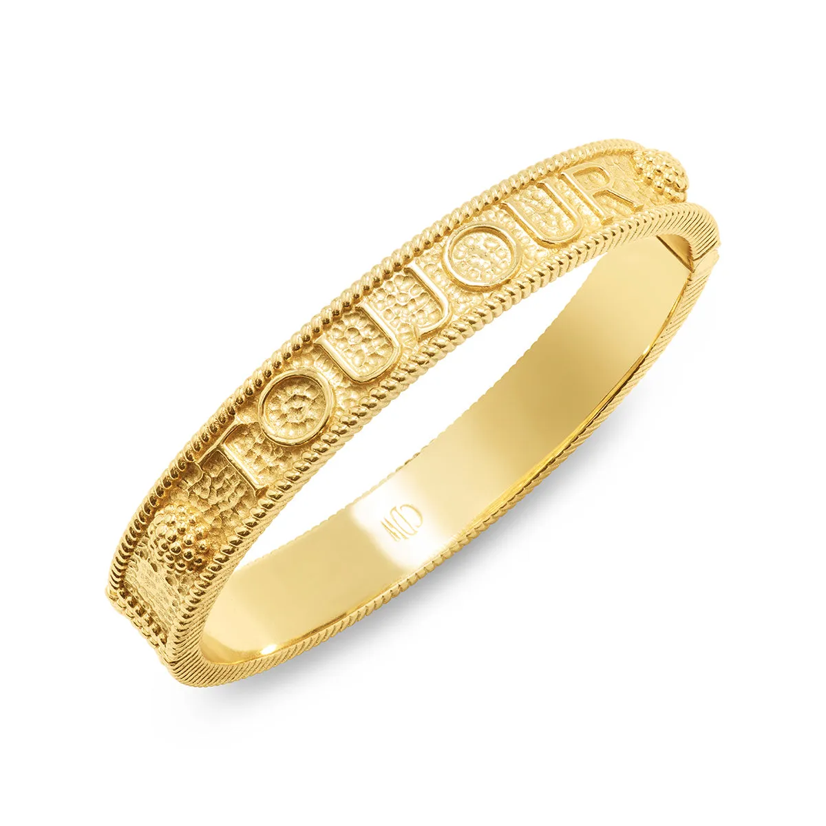 L'Amour Toujour Hinged Bangle - Gold
