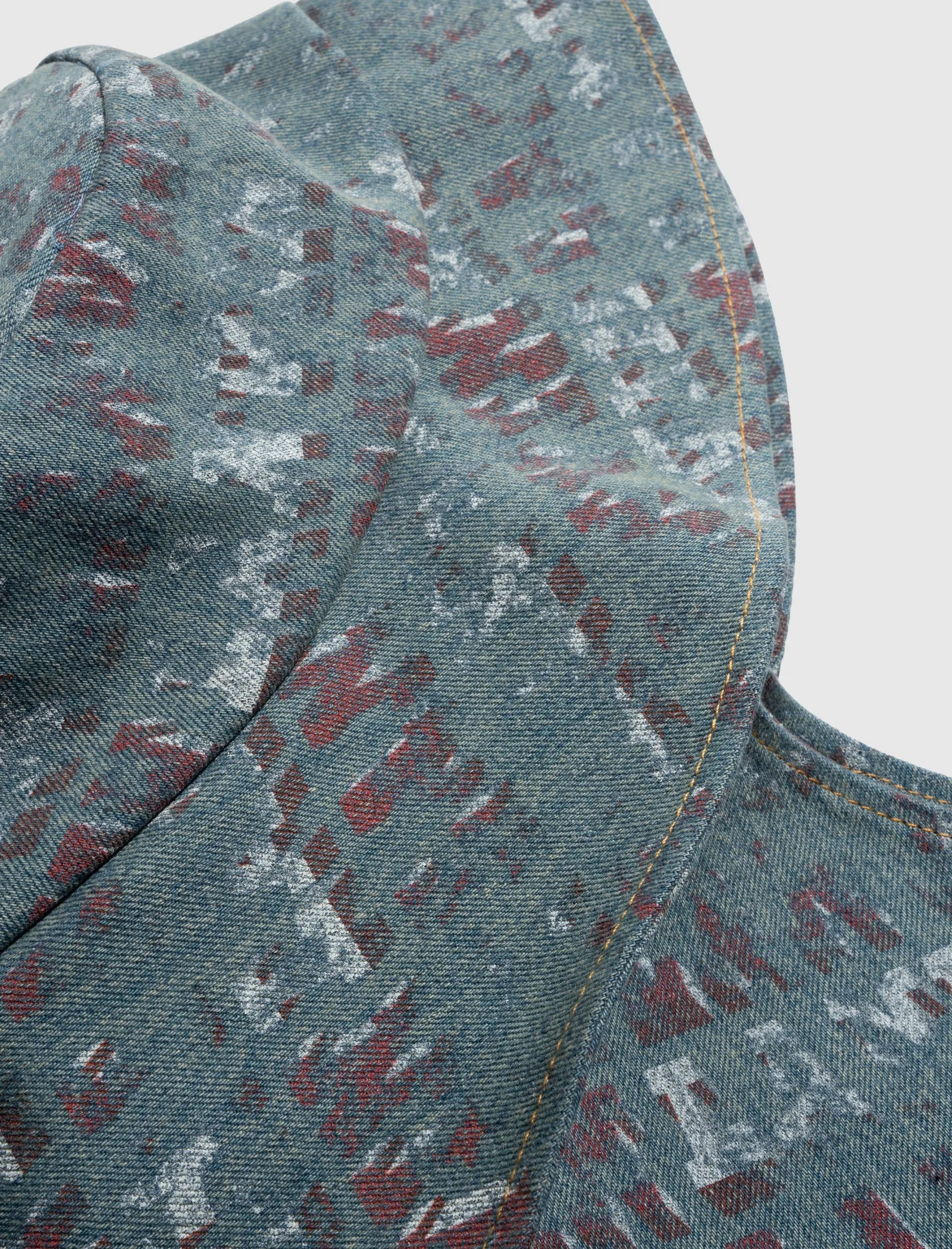 LANVIN LAB X FUTURE PRINTED DENIM FISHERMAN HAT