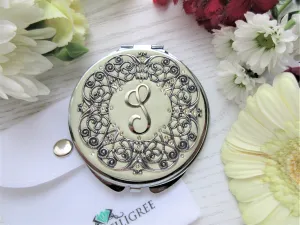 Large Monogram Personalized Compact Mirror