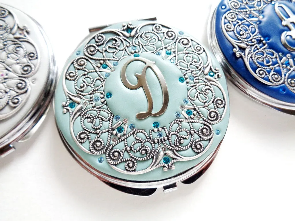 Large Monogram Personalized Compact Mirror