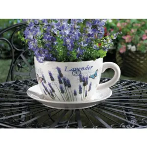 Lavendar Fields Forever Large Teacup Planter 10016209 Free Shipping