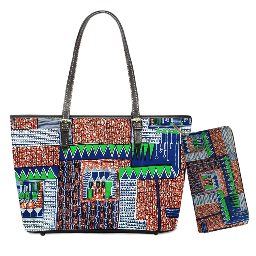 Leather Tote bag Set