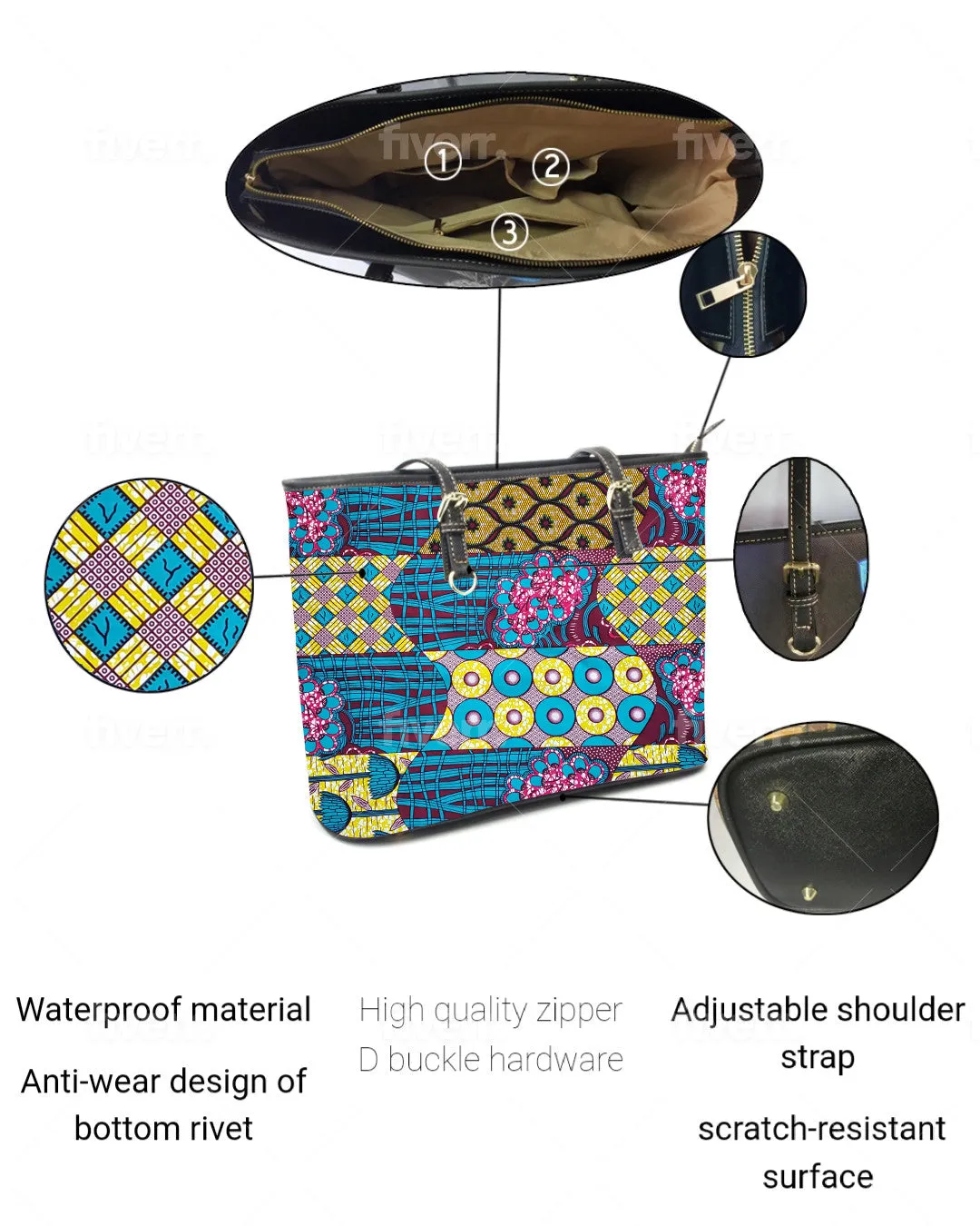 Leather Tote bag Set