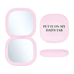 LED Compact Mirror Pink - Put it on My Dad's Tab