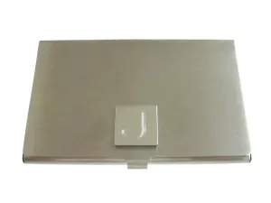 Letter J Etched Monogram Business Card Holder