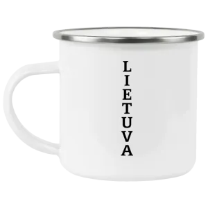 Lietuva - 12 oz. Enamel Camping Mug