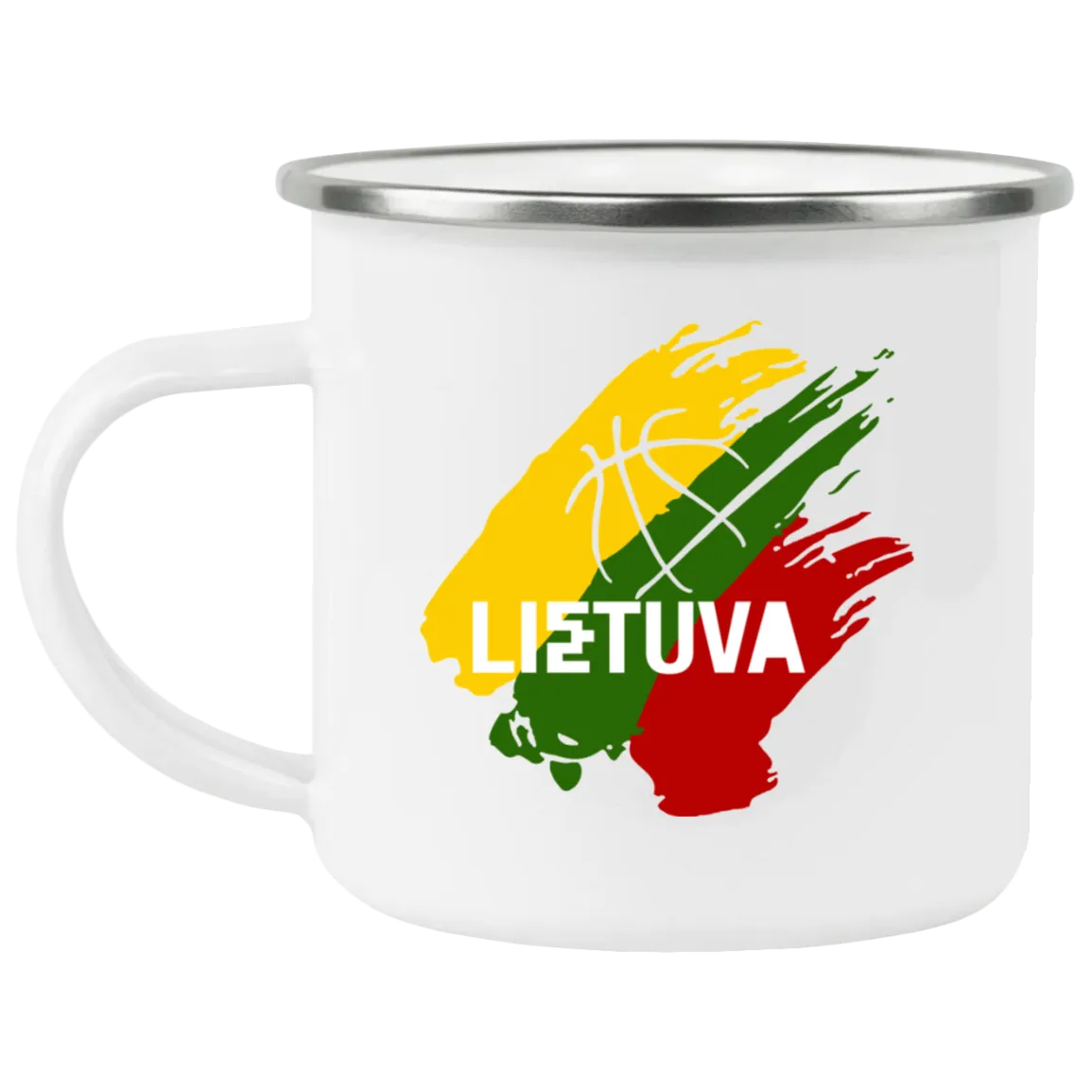 Lietuva BB - 12 oz. Enamel Camping Mug