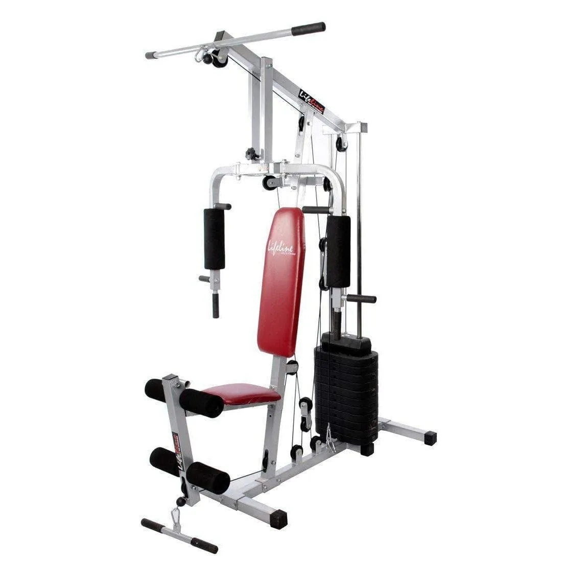Lifeline Home Gym Station 002 For Workout At Home Bundles With Chest Expander, Shaker Bottle and Gym Curve Bench 5501A || Available on EMI