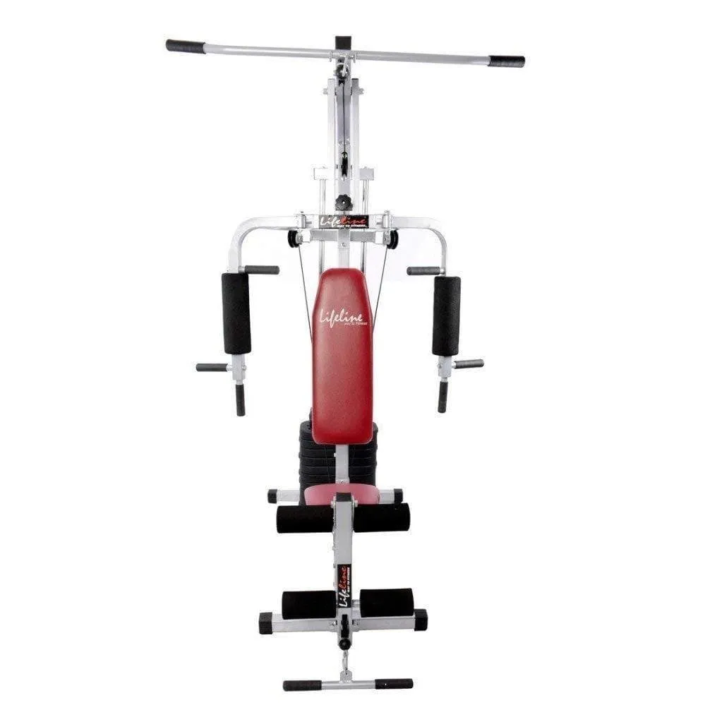 Lifeline Home Gym Station 002 For Workout At Home Bundles With Chest Expander, Shaker Bottle and Gym Curve Bench 5501A || Available on EMI