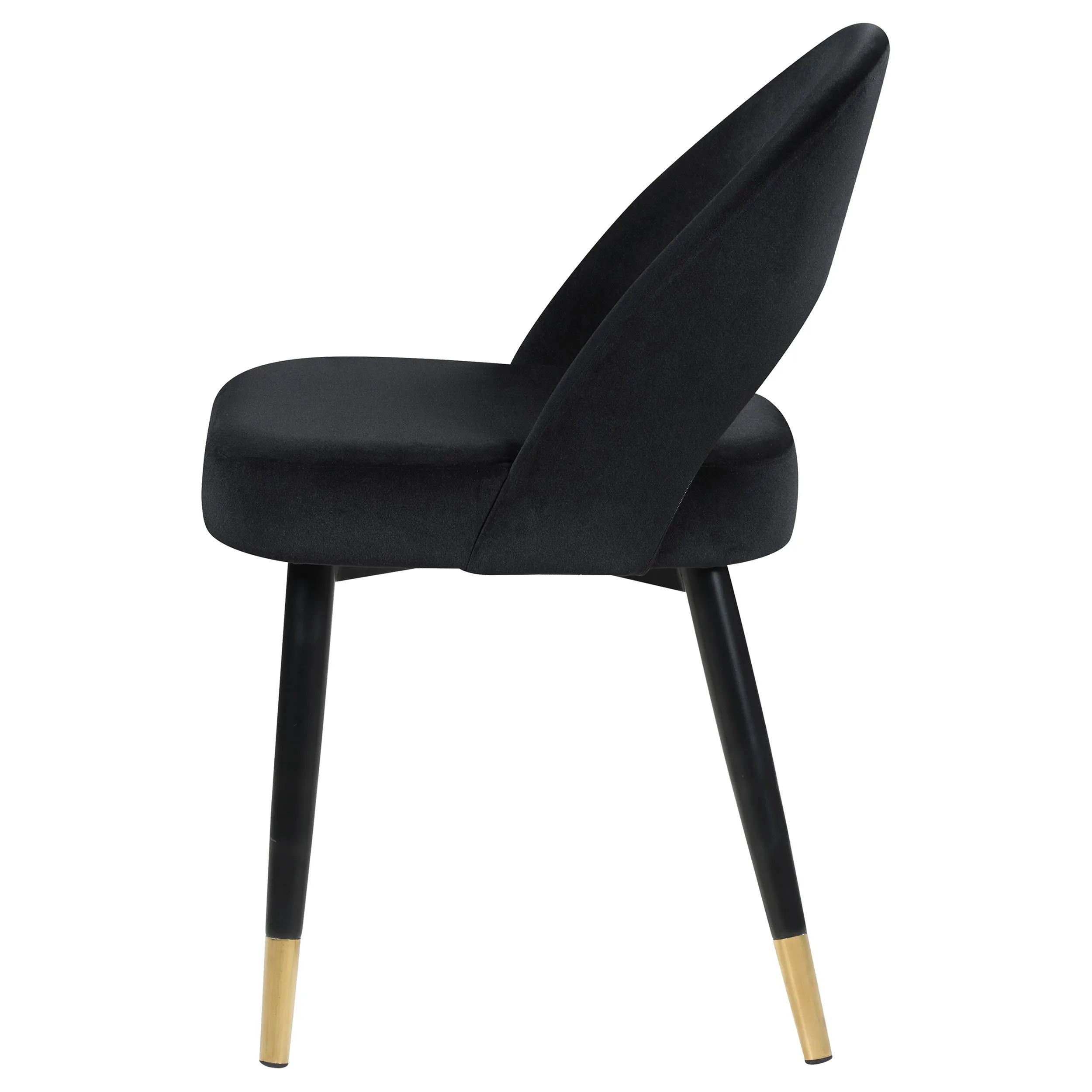 Lindsey Upholstered Dining Side Chair Black (Set of 2)