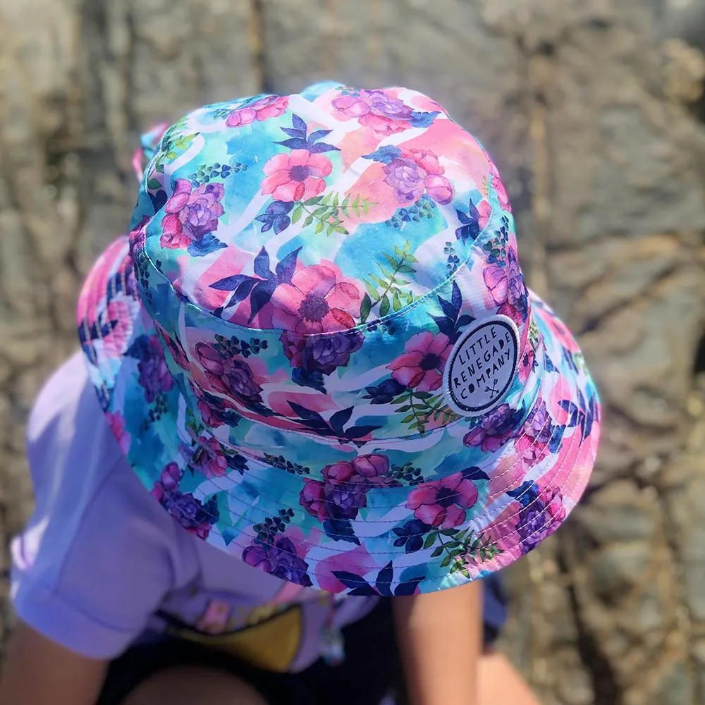 Little Renegade Company | Pastel Posies Reversible Bucket Hat