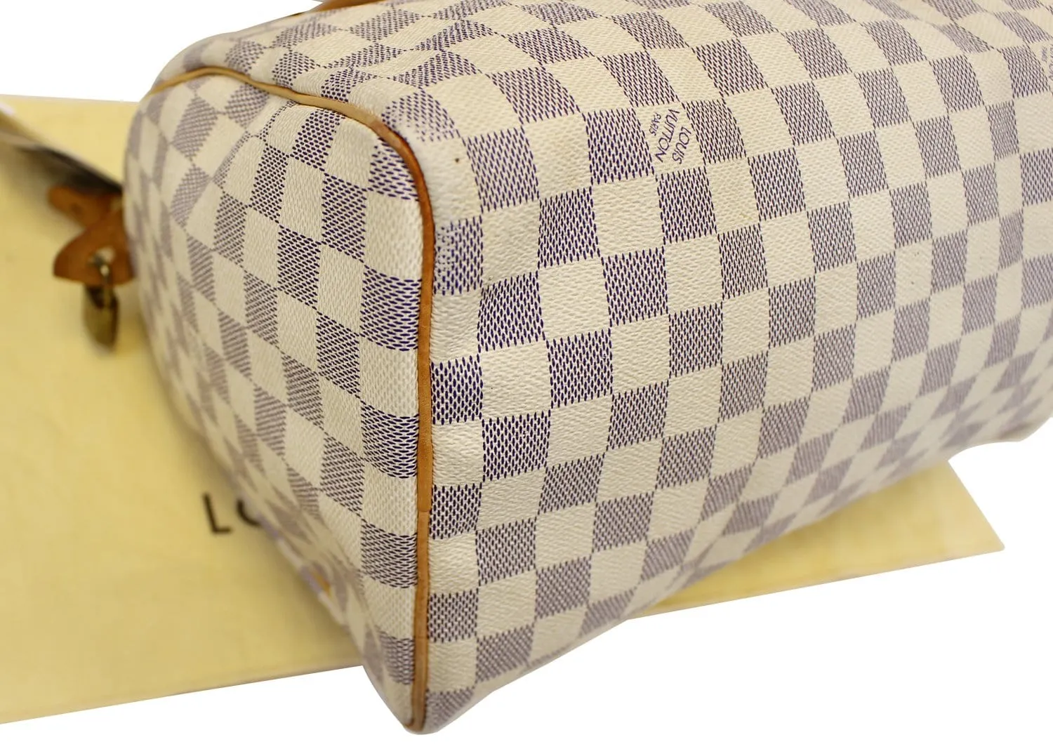LOUIS VUITTON Damier Azur Speedy 35 Satchel Bag